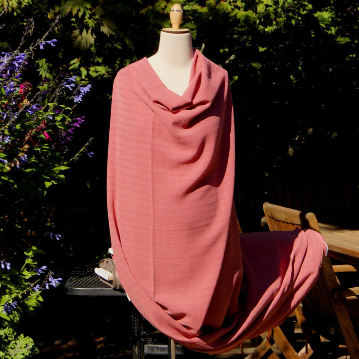 Textured Bemberg Rayon Peachy Rose Fabric, Soft 100% Rayon, Deadstock Material for Dresses and Sewing Projects