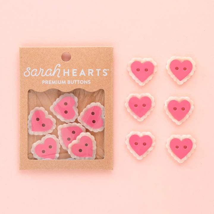 Buttons - Pink Sweetheart - Large (1")