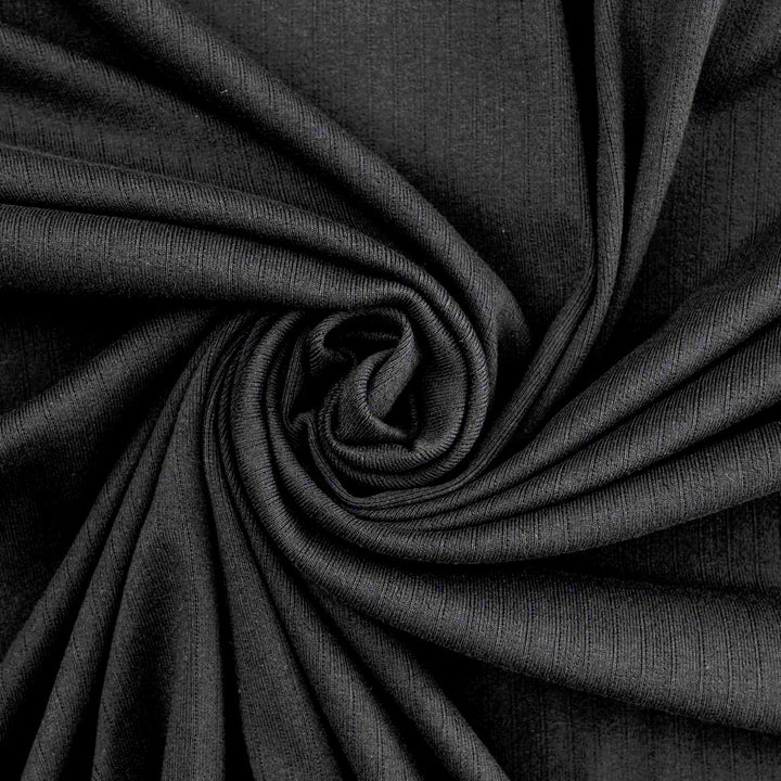 Pointelle Cotton Knit - Jet Black