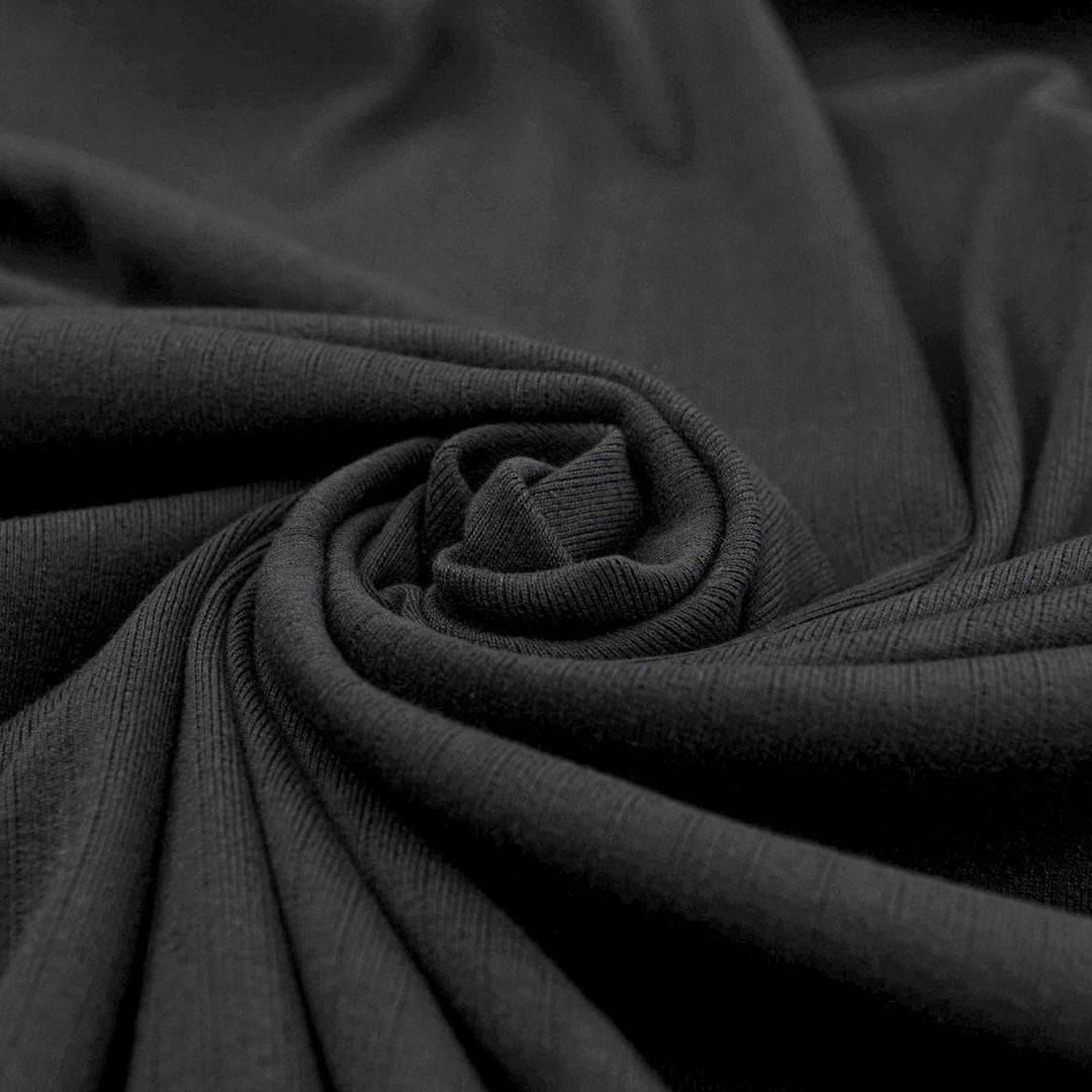 Pointelle Cotton Knit - Jet Black