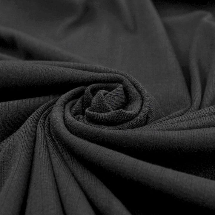 Pointelle Cotton Knit - Jet Black