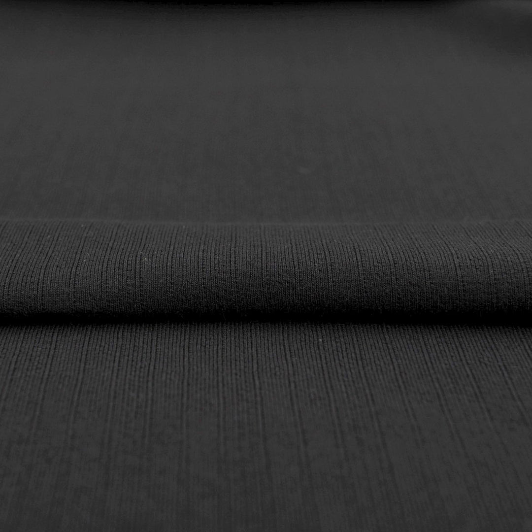 Pointelle Cotton Knit - Jet Black