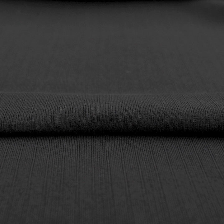 Pointelle Cotton Knit - Jet Black