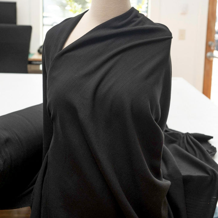 Pointelle Cotton Knit - Jet Black
