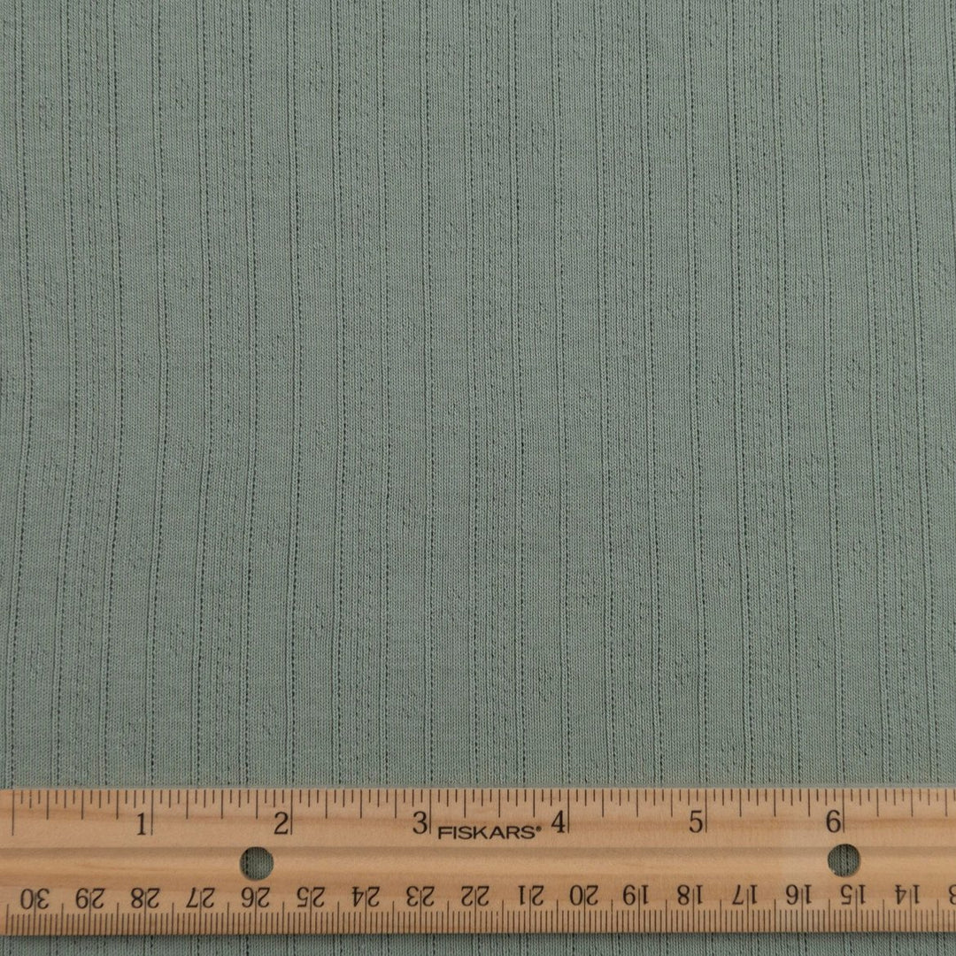 Pointelle Cotton Knit - Soft Sage