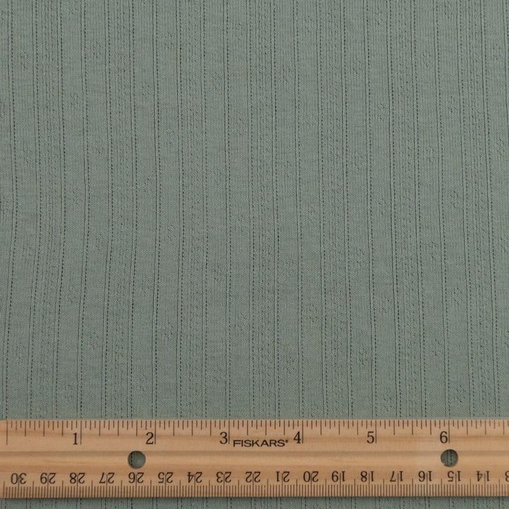 Pointelle Cotton Knit - Soft Sage