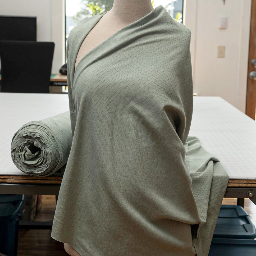 Pointelle Cotton Knit - Soft Sage