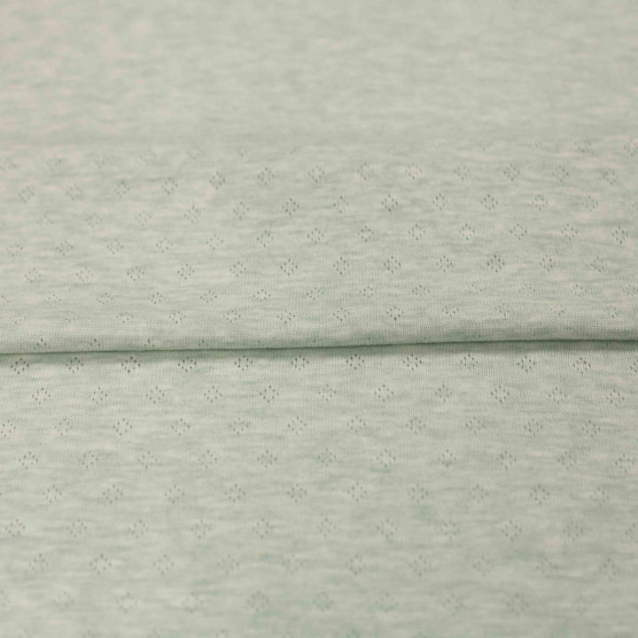 Pointelle - Heathered Sage (Tiny Diamond Pattern)