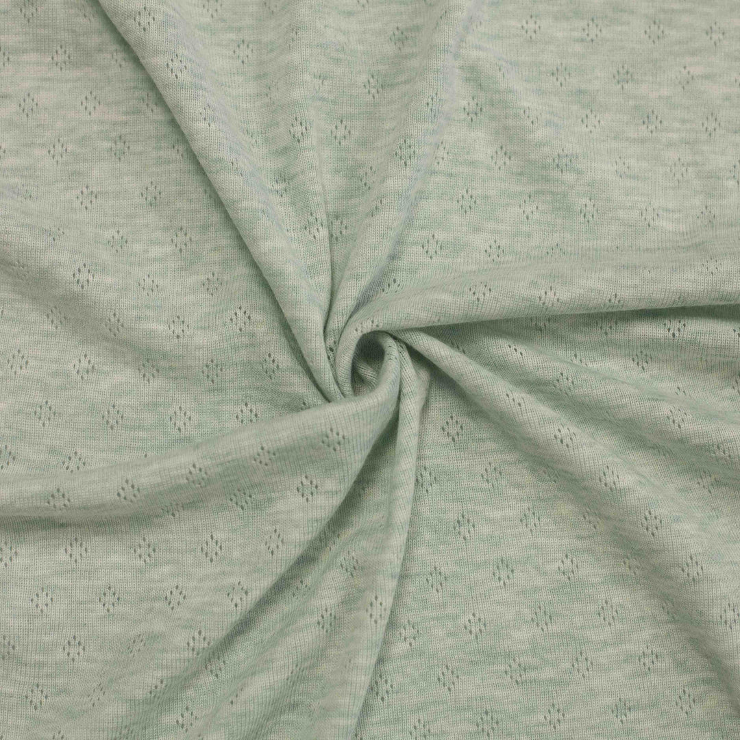 Pointelle - Heathered Sage (Tiny Diamond Pattern)