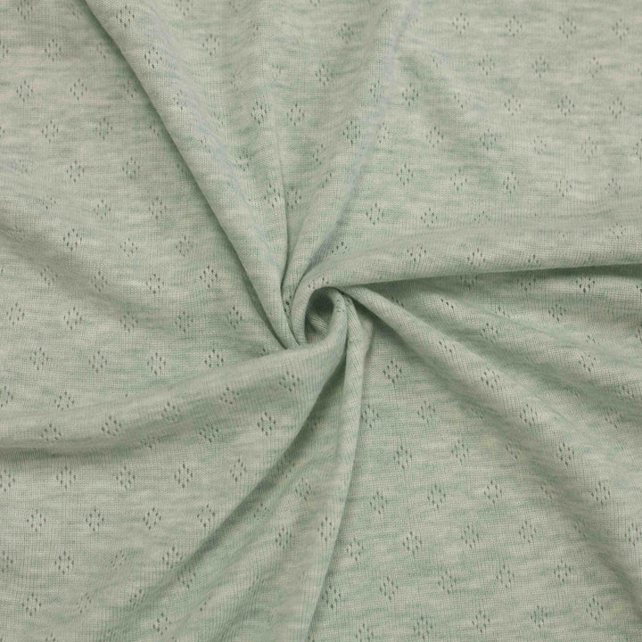 Pointelle - Heathered Sage (Tiny Diamond Pattern)
