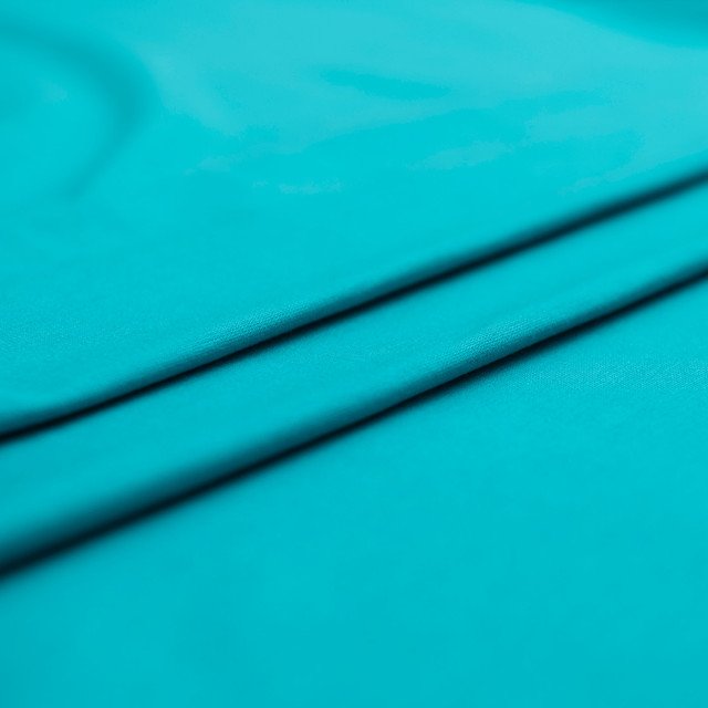 Turquoise Jewell Ponte Knit Fabric - 80% Rayon 10% Nylon 10% Spandex - Wide Stretchy Luxury Material for Sewing Blazers & Dresses