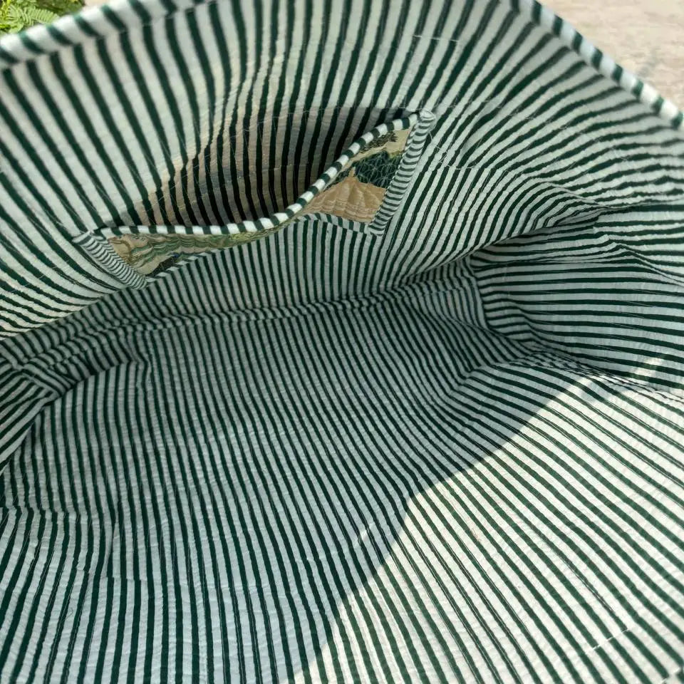 Quilted Market Bag – Peacock Garden