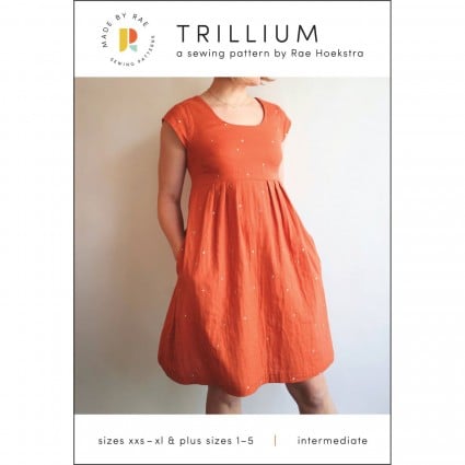 Made by Rae Trillim dress or top with scoop neckline, shirring back, and pockets in cotton fabric