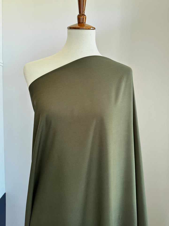 Rayon Challis Solids - Olive