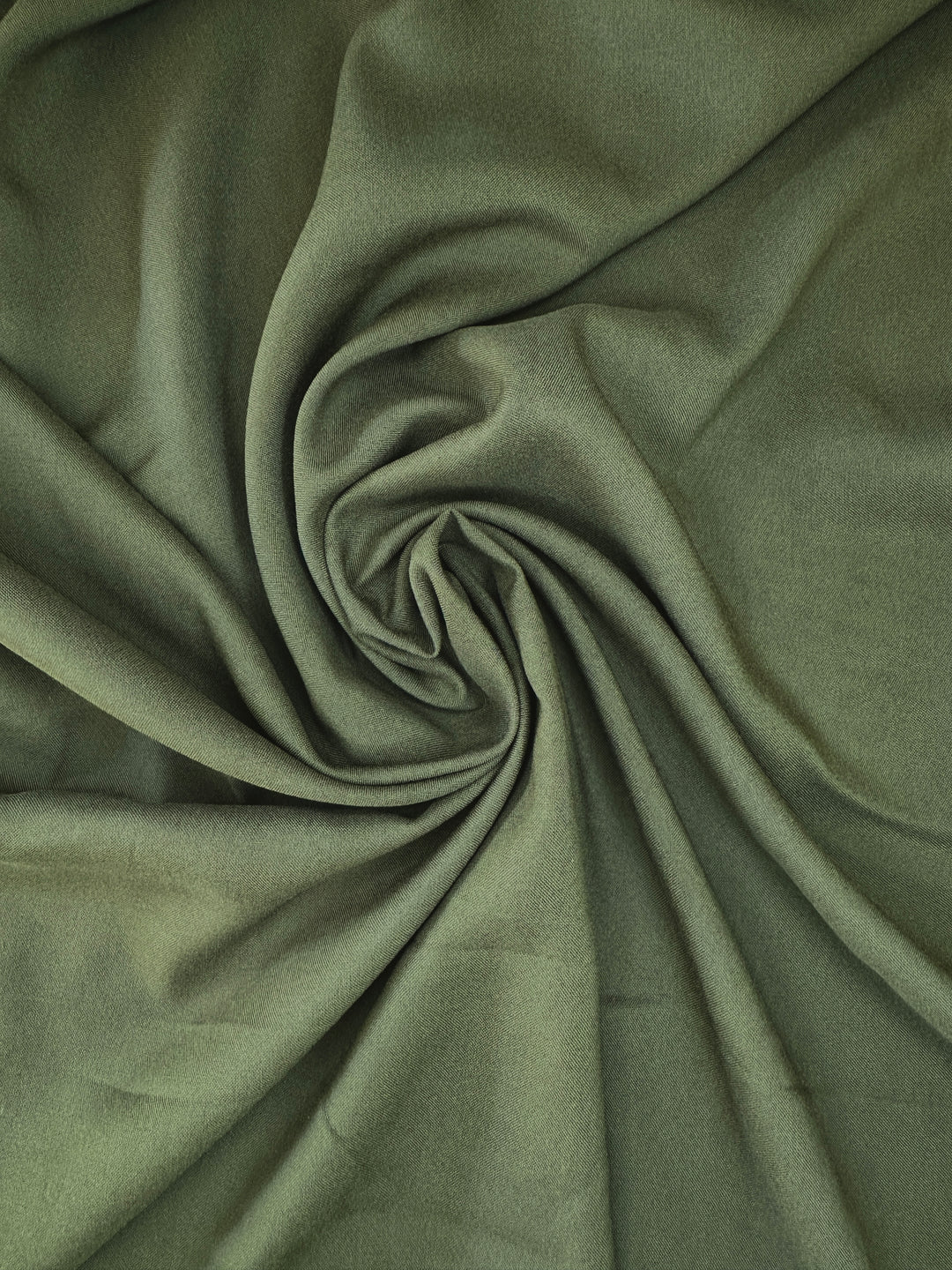 Rayon Challis Solids - Olive