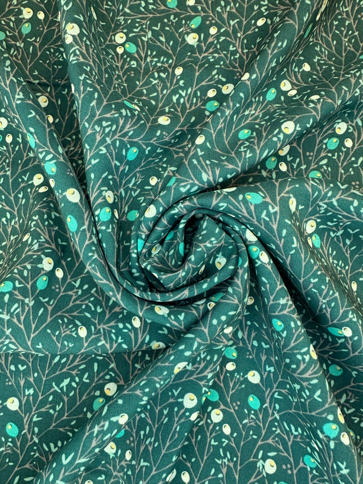 Rayon Challis - Winterberry Pine