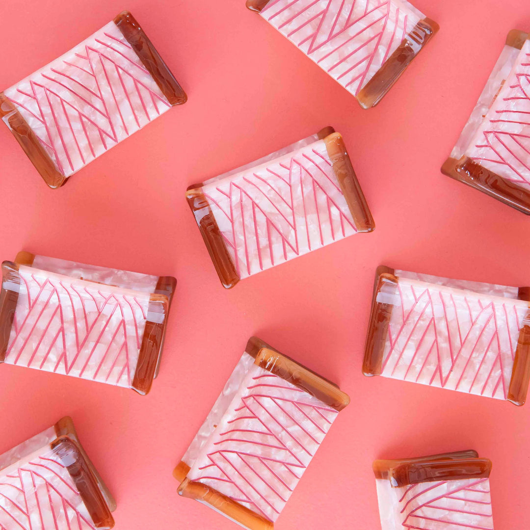 Small Pink Spool Claw Clip