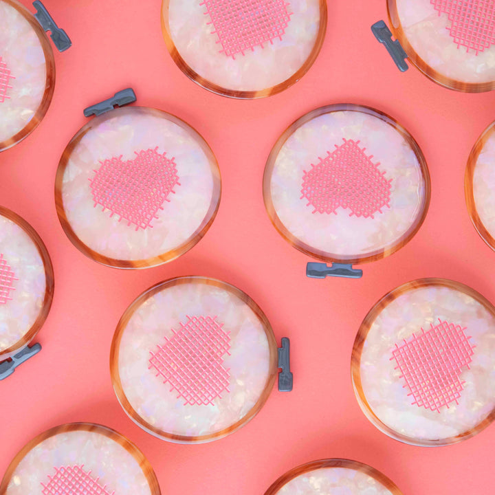 Cross Stitch Embroidery Hoop French Barrette