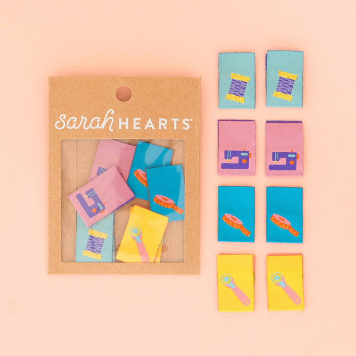 Sewing Notions Tied with a Ribbon - Woven Label by Sarah Hearts