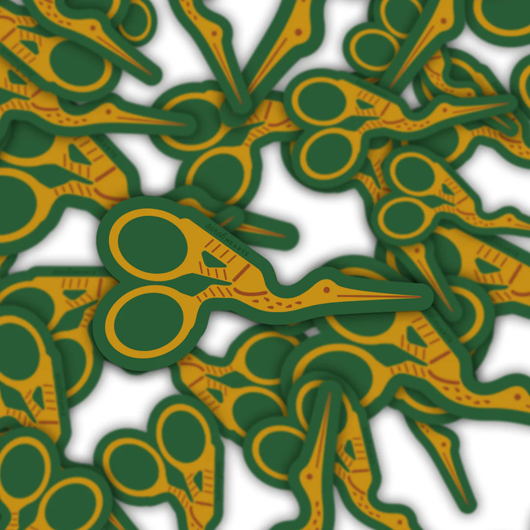 Stork Scissor Sticker