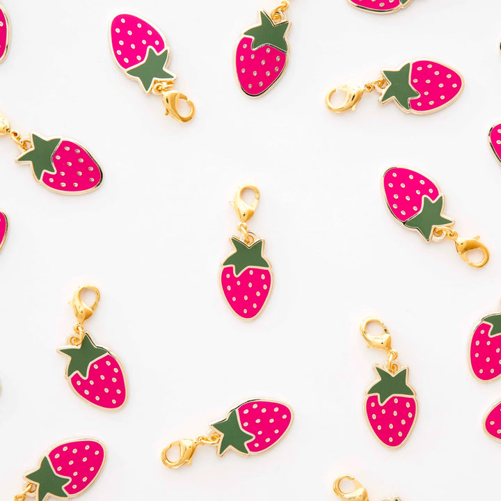 Strawberry Zipper Charm