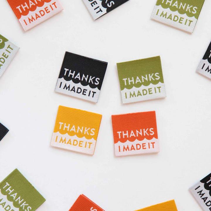 Thanks I Made It Coral - Woven Label by Sarah Hearts
