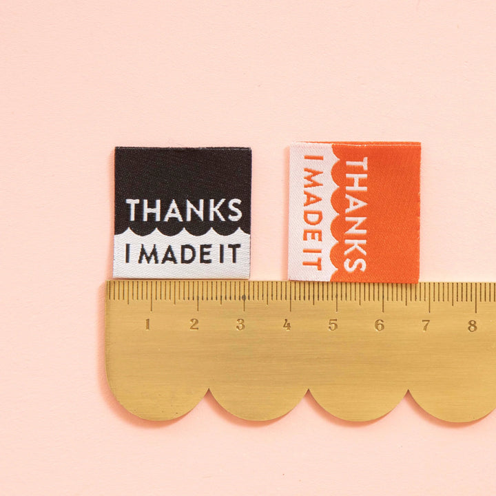 Thanks I Made It Coral - Woven Label by Sarah Hearts