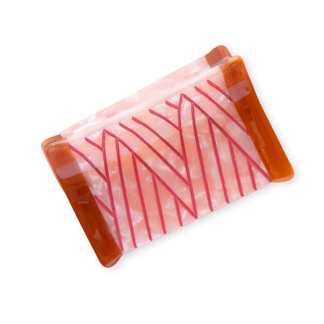 Small Pink Spool Claw Clip