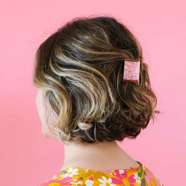 Small Pink Spool Claw Clip