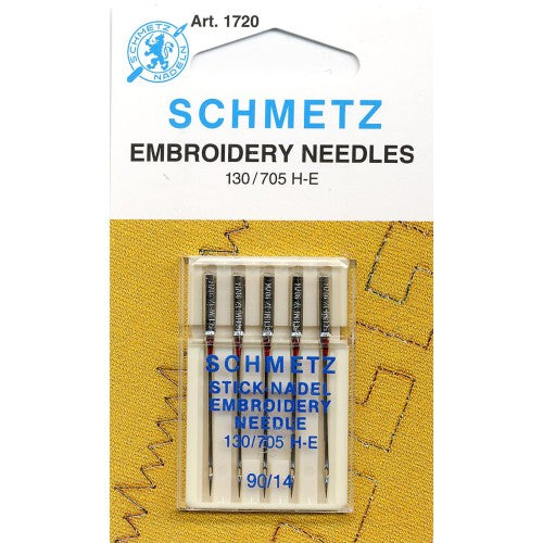 Machine Needles - Embroidery - Sizes 75/11 or 90/14 (5 per pkg)