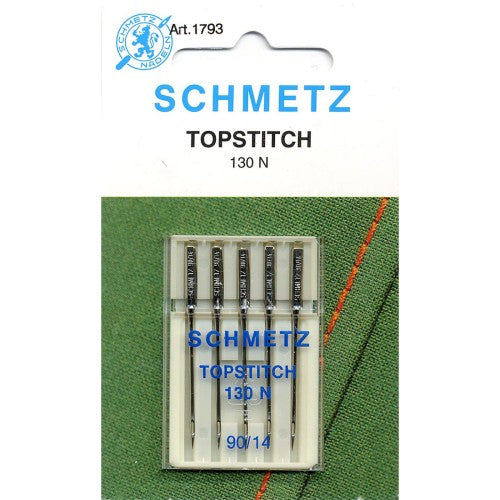 Machine Needles - Topstitch - Sizes 80/12 or 90/14 (5 count)