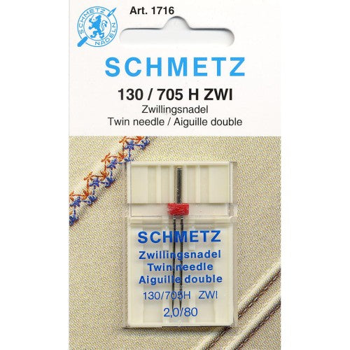 Machine Needles - Universal TWIN - Sizes 2,0/80 or 4,0/80 (1 per pkg)