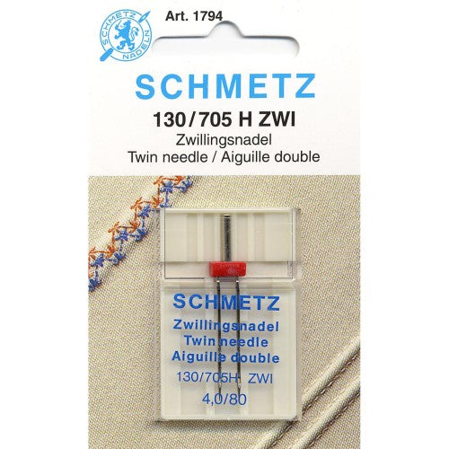 Machine Needles - Universal TWIN - Sizes 2,0/80 or 4,0/80 (1 per pkg)