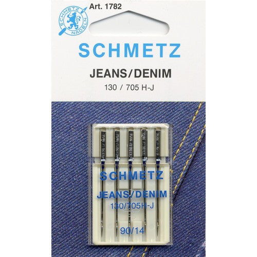 Machine Needles - Jeans/Denim - Sizes 80/12, 90/14, 100/16 (5 per pkg)