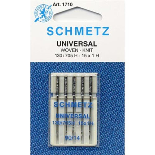 Machine Needles - Universal - sizes 65/9, 70/10, 80/12, 90/14, 100/16 (5 count ea)