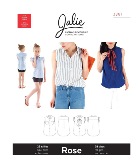 Pattern - Jalie - Rose Sleeveless Button-down Shirt