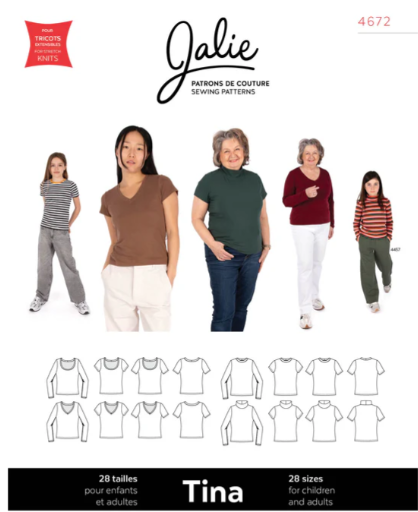Pattern - Jalie - Tina Essential Tees