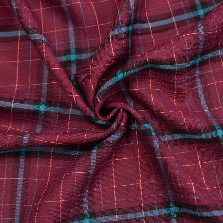 Shirting - Rayon Blend - Cranberry Plaid