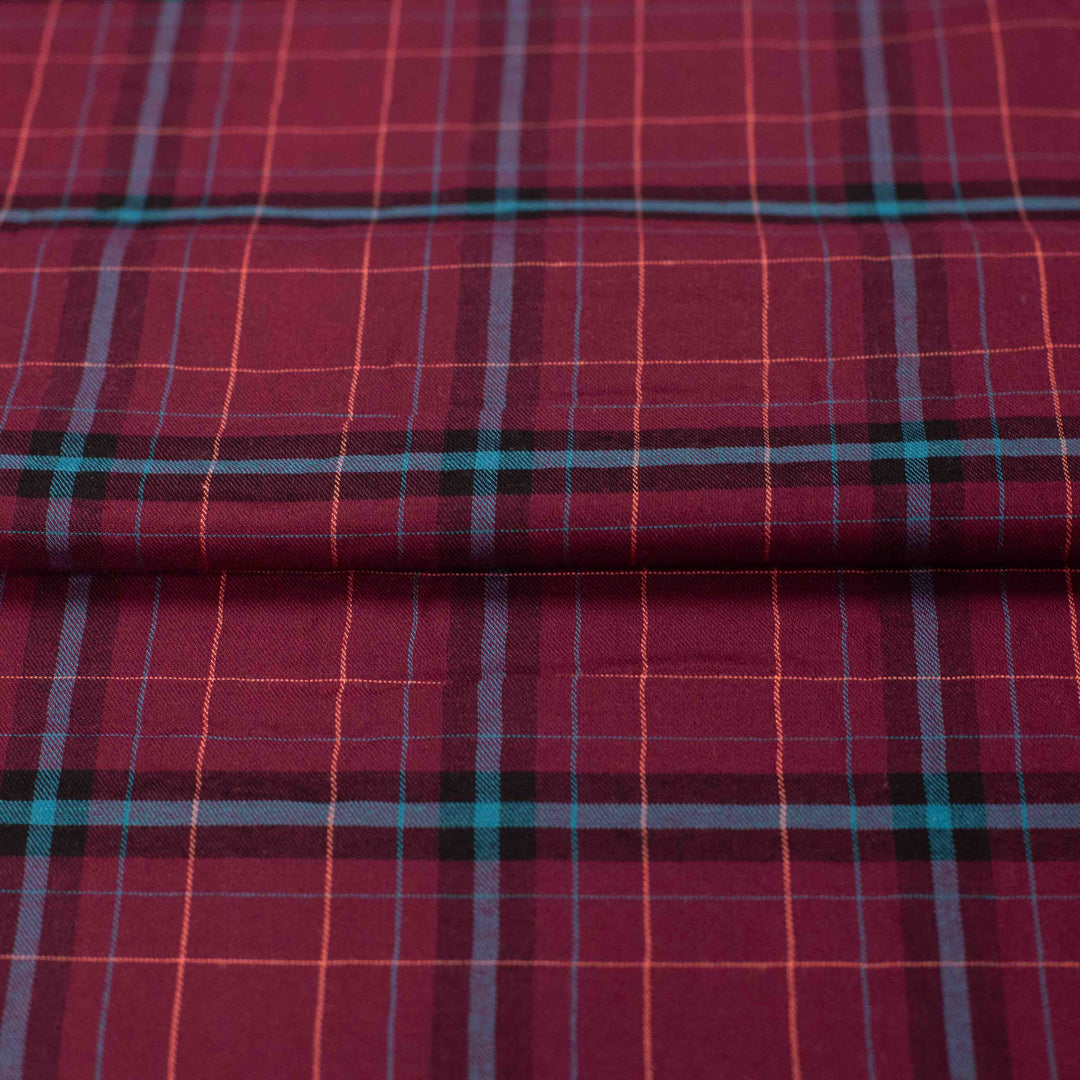 Shirting - Rayon Blend - Cranberry Plaid