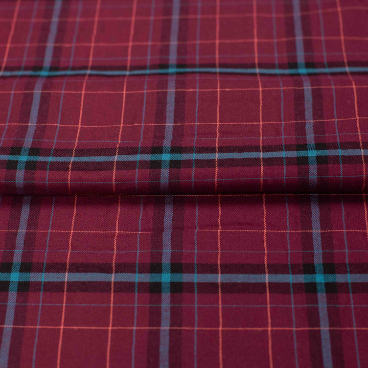 Shirting - Rayon Blend - Cranberry Plaid