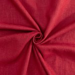Soft Wash Linen fabric in rich wine color – 100% prewashed medium-weight linen, ideal for dresses, skirts, jackets, and jumpsuits