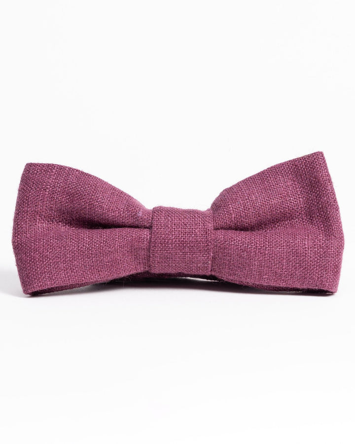 Handmade men's linen bowtie in fall/winter colors with adjustable strap and hidden clasp.