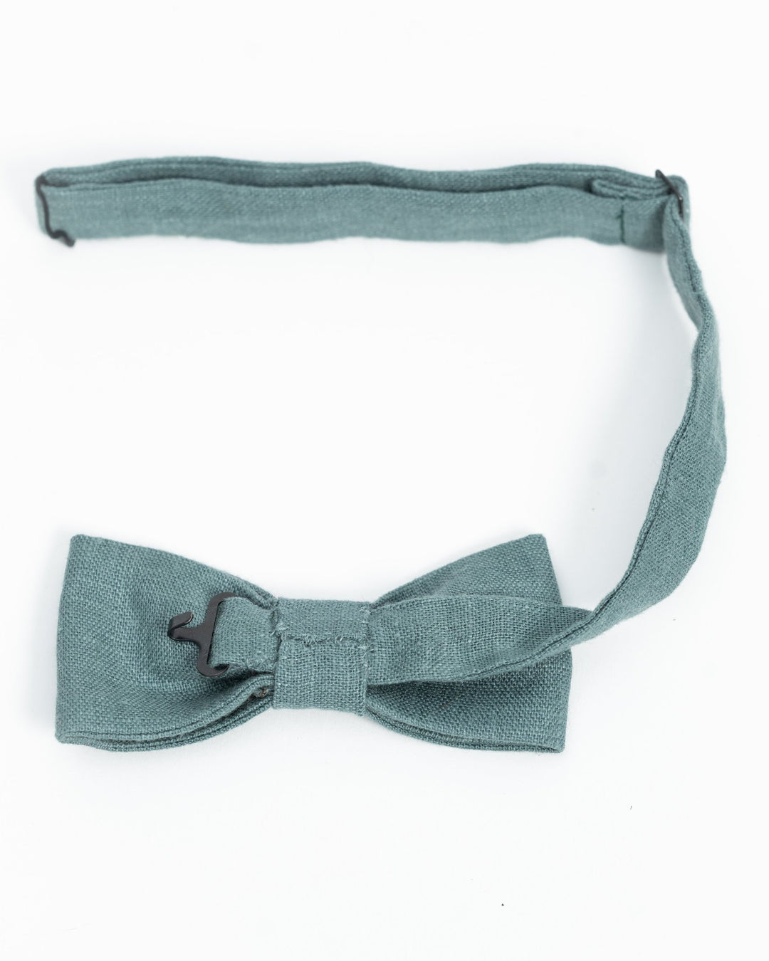 Handmade men's linen bowtie in fall/winter colors with adjustable strap and hidden clasp.