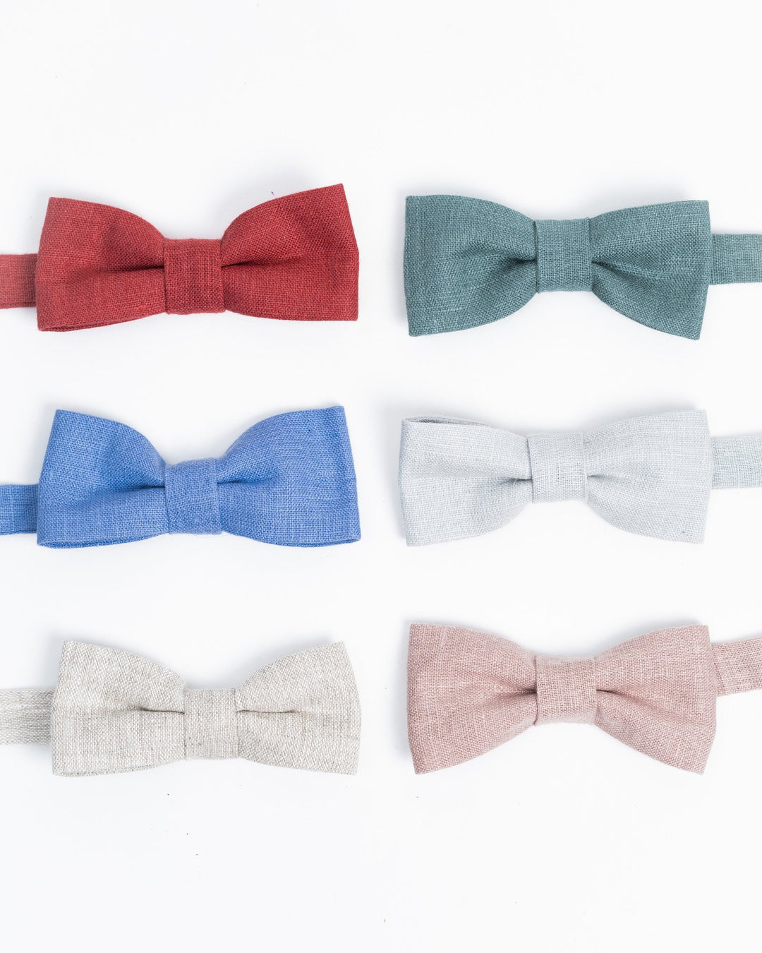 Handmade Men's Linen Bowtie in Spring/Summer colors with adjustable strap