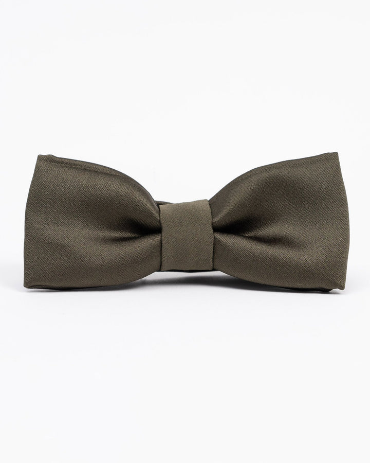 Satin bowtie in elegant fall/winter hues, perfect for formal occasions.
