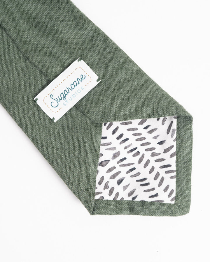 Handmade men's linen ties in fall/winter colors, perfect for weddings and special events