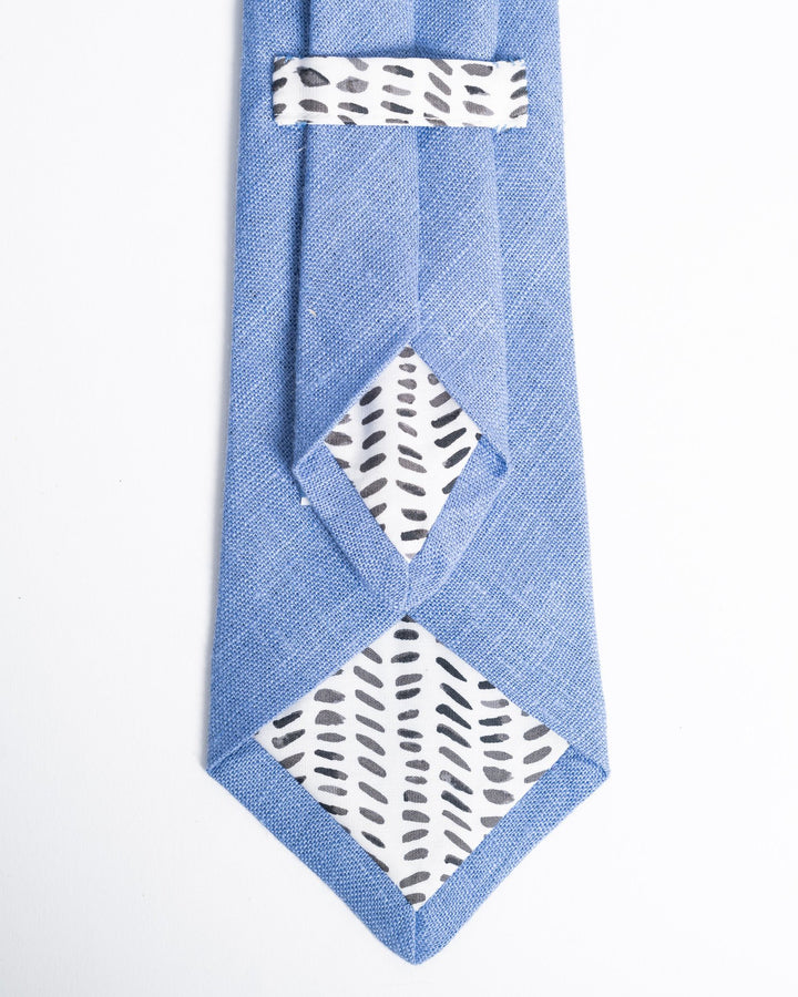 Elegant linen tie in seasonal colors, handcrafted in Asheville for a perfect fit.