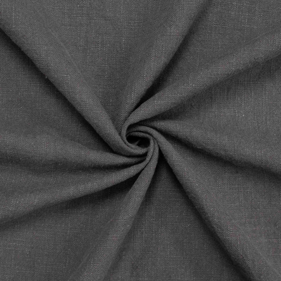 Linen Plain Weave - Charcoal