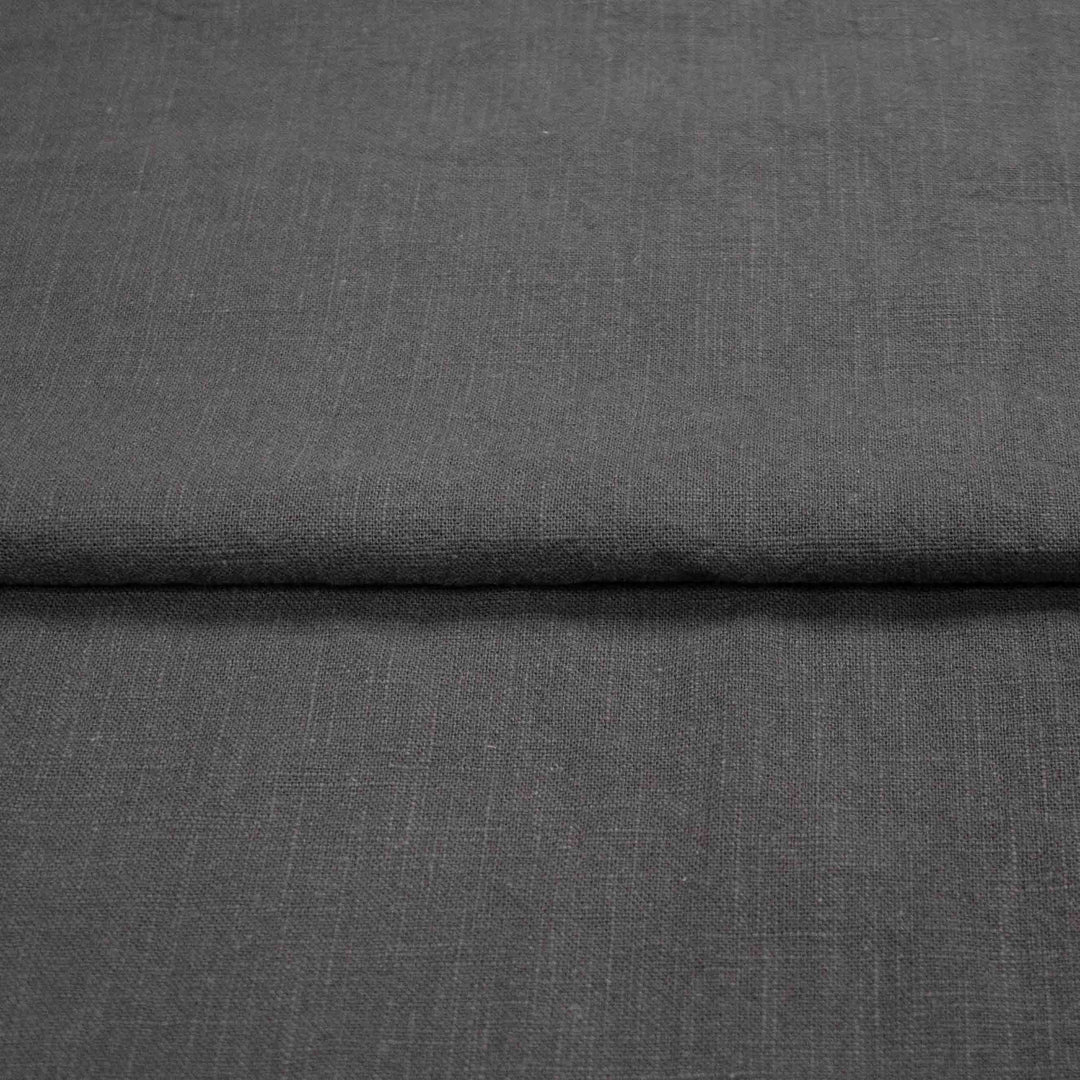 Linen Plain Weave - Charcoal