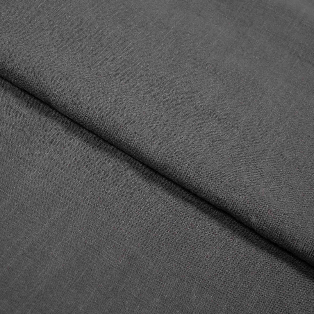 Linen Plain Weave - Charcoal